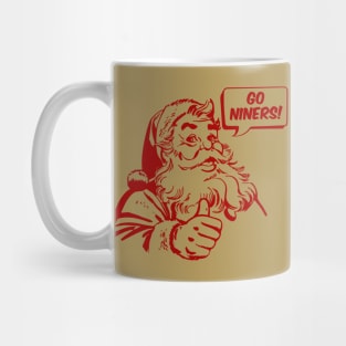 Retro Santa Claus Go Niners Mug